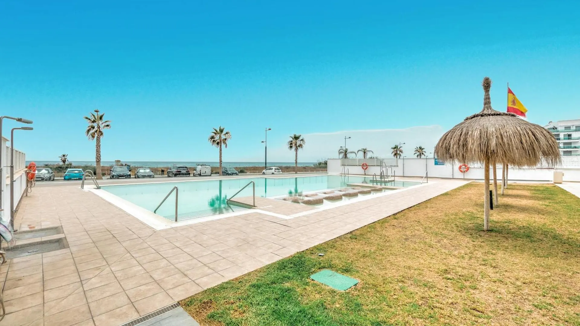 Beachfront Apartment With Balcony In Torrox Costa Spain
